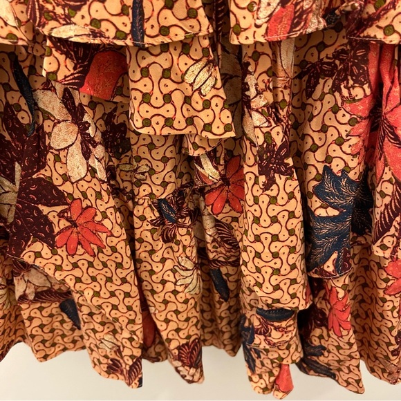 Ulla Johnson Oni Dress 6 Garden Rose NWT floral ruffles silk - Picture 7 of 15